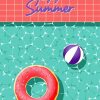 Pink Donut In Pool Illustration Art Diamond Paintings