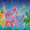 Pokemon Go Eeveelution Characters Diamond Paintings