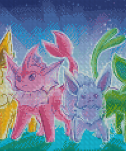 Pokemon Go Eeveelution Characters Diamond Paintings