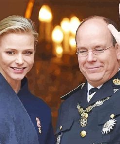 Prince Albert And Princess Charlene Of Monaco Diamond Paintings