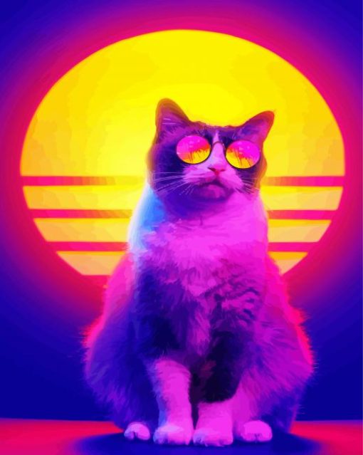 Retro Cat Diamond Paintings