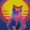 Retro Cat Diamond Paintings