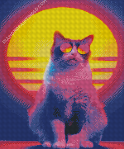 Retro Cat Diamond Paintings