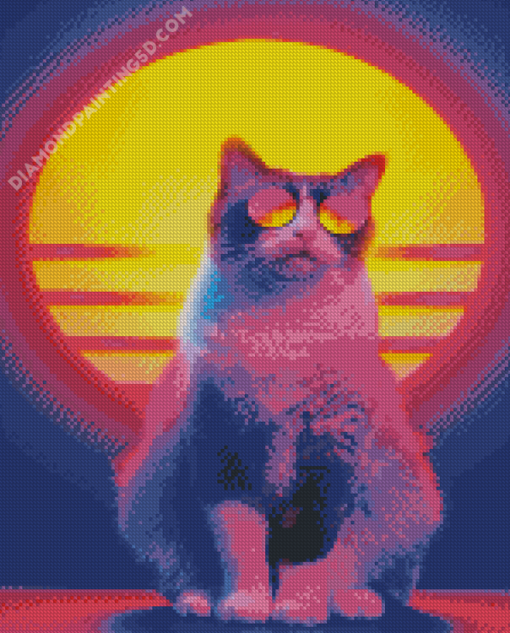 Retro Cat Diamond Paintings