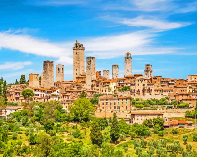 San Gimignano Italy Diamond Paintings