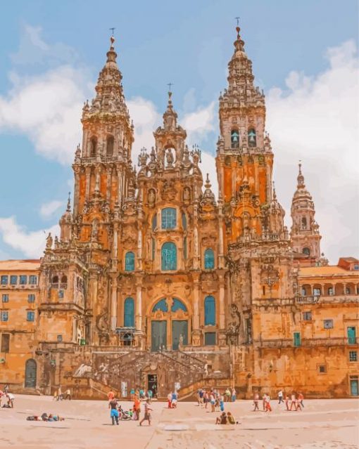 Santiago de Compostela Buildings Diamond Paintings