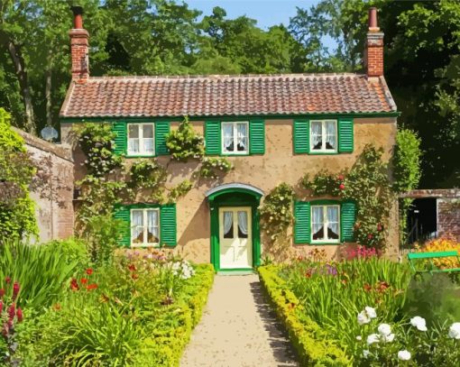 Scenery English Cottage Diamond Paintings