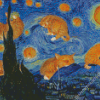 Starry Night Cats Diamond Paintings