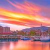 Sunset In Tasmania Harbor Diamond Paintings