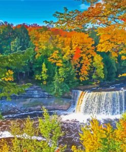 Tahquamenon Michigan Waterfall Diamond Paintings