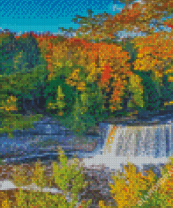 Tahquamenon Michigan Waterfall Diamond Paintings