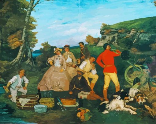 The Hunt Breakfast Gustave Courbet Diamond Paintings