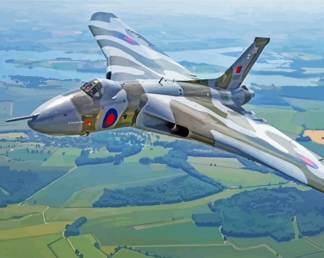 Vulcan Bomber In Flight Diamond Paintings