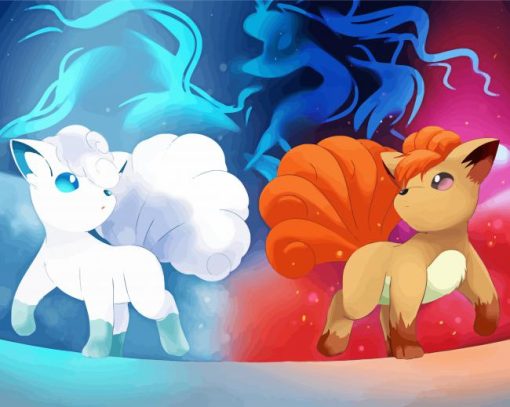 Vulpix White And Brown Diamond Paintings