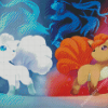 Vulpix White And Brown Diamond Paintings