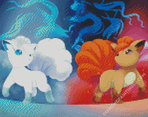 Vulpix White And Brown Diamond Paintings