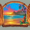 Window Beach Art Diamond Paintings