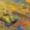 World War II Tank Panthers Diamond Paintings