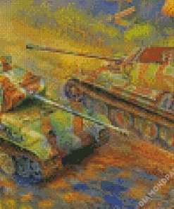 World War II Tank Panthers Diamond Paintings