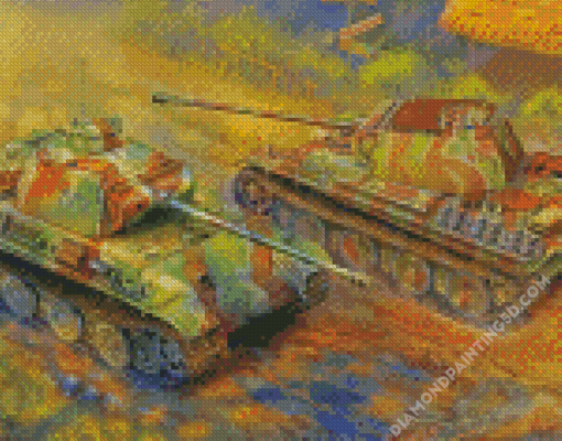 World War II Tank Panthers Diamond Paintings