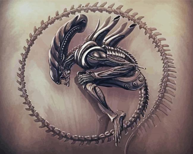 Xenomorfo Circle Diamond Paintings