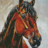 Abstract Brown Horse Head Diamond Paintings