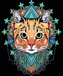 Aesthetic Cat Mandala Diamond Paintings