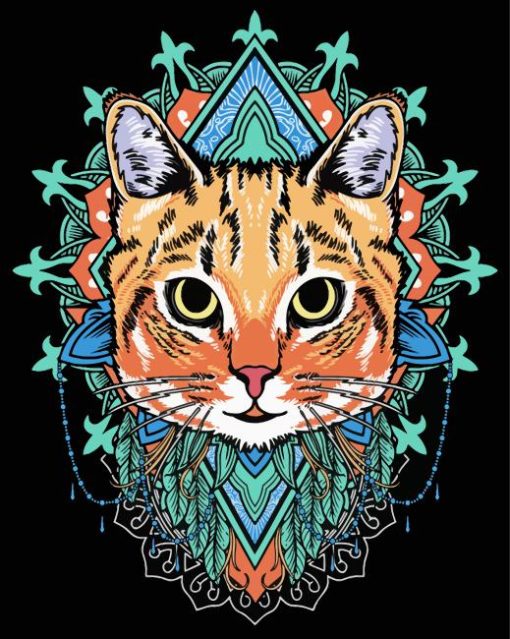 Aesthetic Cat Mandala Diamond Paintings