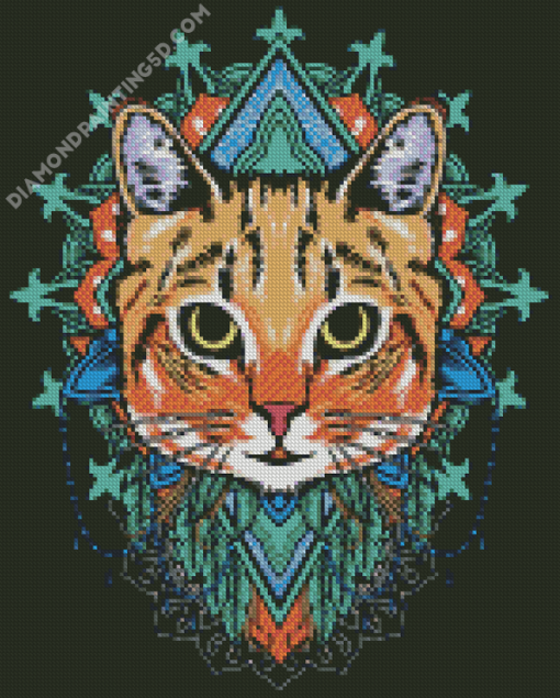 Aesthetic Cat Mandala Diamond Paintings