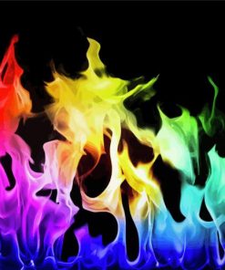 Aesthetic Flames Rainbow Diamond Paintings