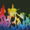 Aesthetic Flames Rainbow Diamond Paintings