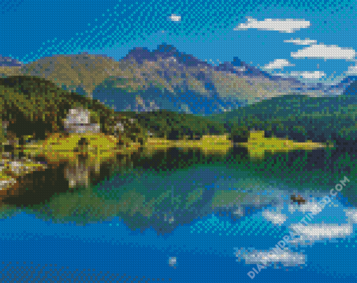 Aesthetic Lake Saint Moritz Art Diamond Paintings