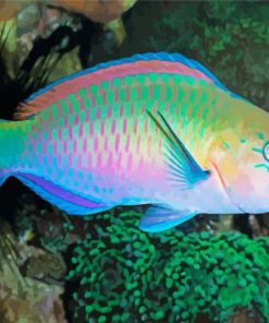 Aesthetic Parrot Fish Art Diamond Paintings