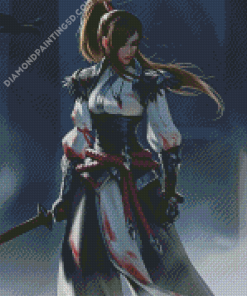 Aesthetic Sword Girl Art Diamond Paintings