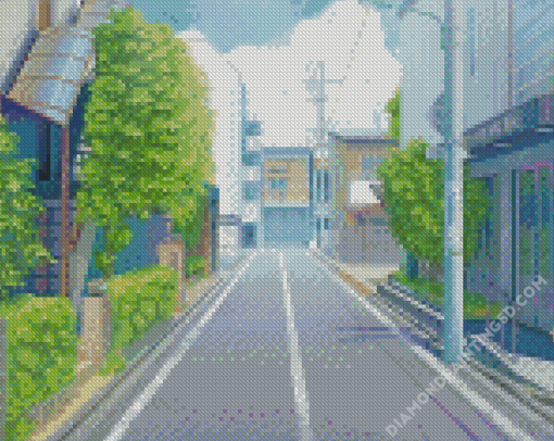 Aesthetic Anime Street Diamond Paintings