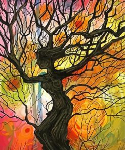 Aesthetic Female Tree Diamond Paintings