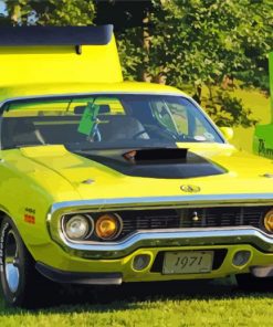 Aesthetic Yellow 1971 Road Runner Diamond Paintings