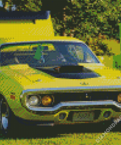 Aesthetic Yellow 1971 Road Runner Diamond Paintings