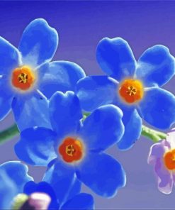 Beautiful Forget Me Nots Flowers Diamond Paintings