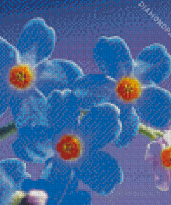 Beautiful Forget Me Nots Flowers Diamond Paintings