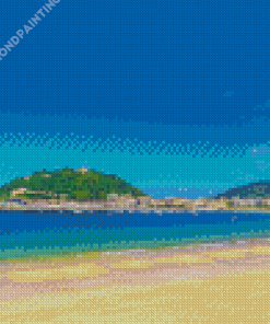 Beautiful Beach In Donostia San Sebastian Diamond Paintings