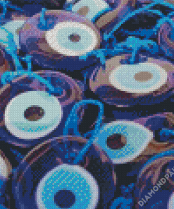 Blue Evil Eye Greek Diamond Paintings