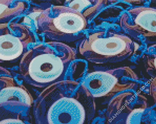 Blue Evil Eye Greek Diamond Paintings