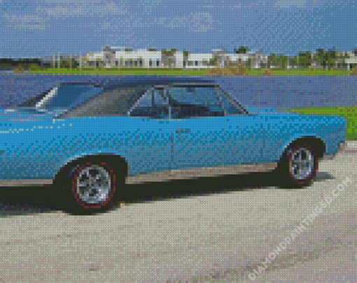 Blue Pontiac GTO Diamond Paintings