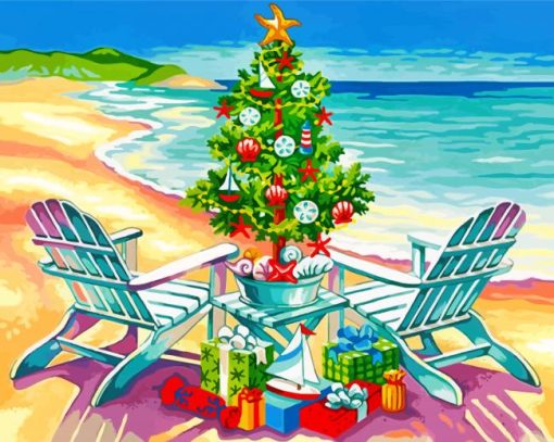 Christmas On The Beach Diamond Paintings