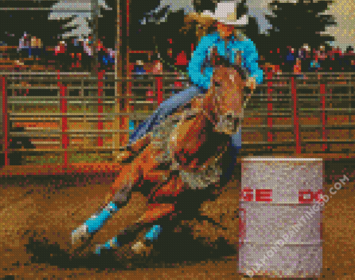 Colorful Barrel Racing Diamond Paintings