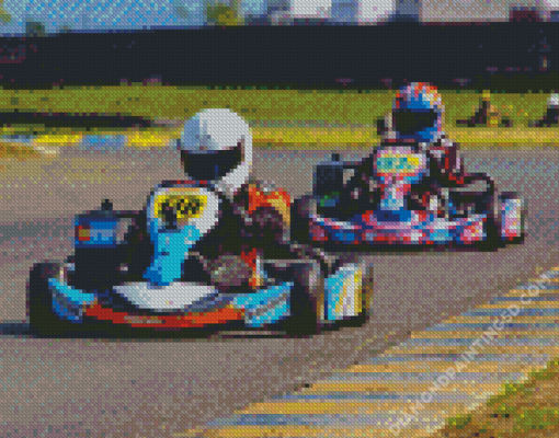 Cool Go Karting Diamond Paintings