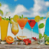 Cool Tropical Drinks Diamond Paintings