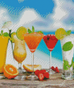 Cool Tropical Drinks Diamond Paintings