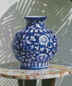 Cool Blue Pottery Diamond Paintings